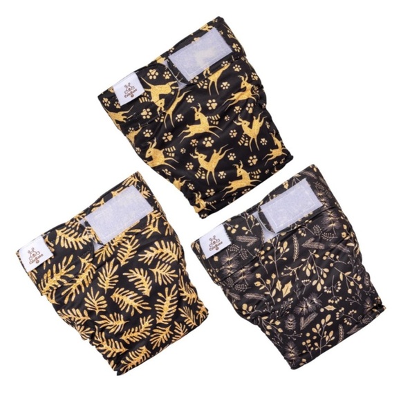 CuteBone Dog Diapers Male Puppy Belly Bands Washable 3 Bands Cute Print New Med. - Picture 5 of 12